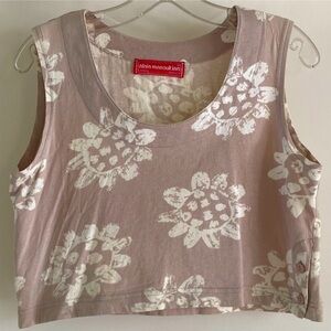 ALAIN MANOUKIAN Floral BoHo Print Crop Top size S